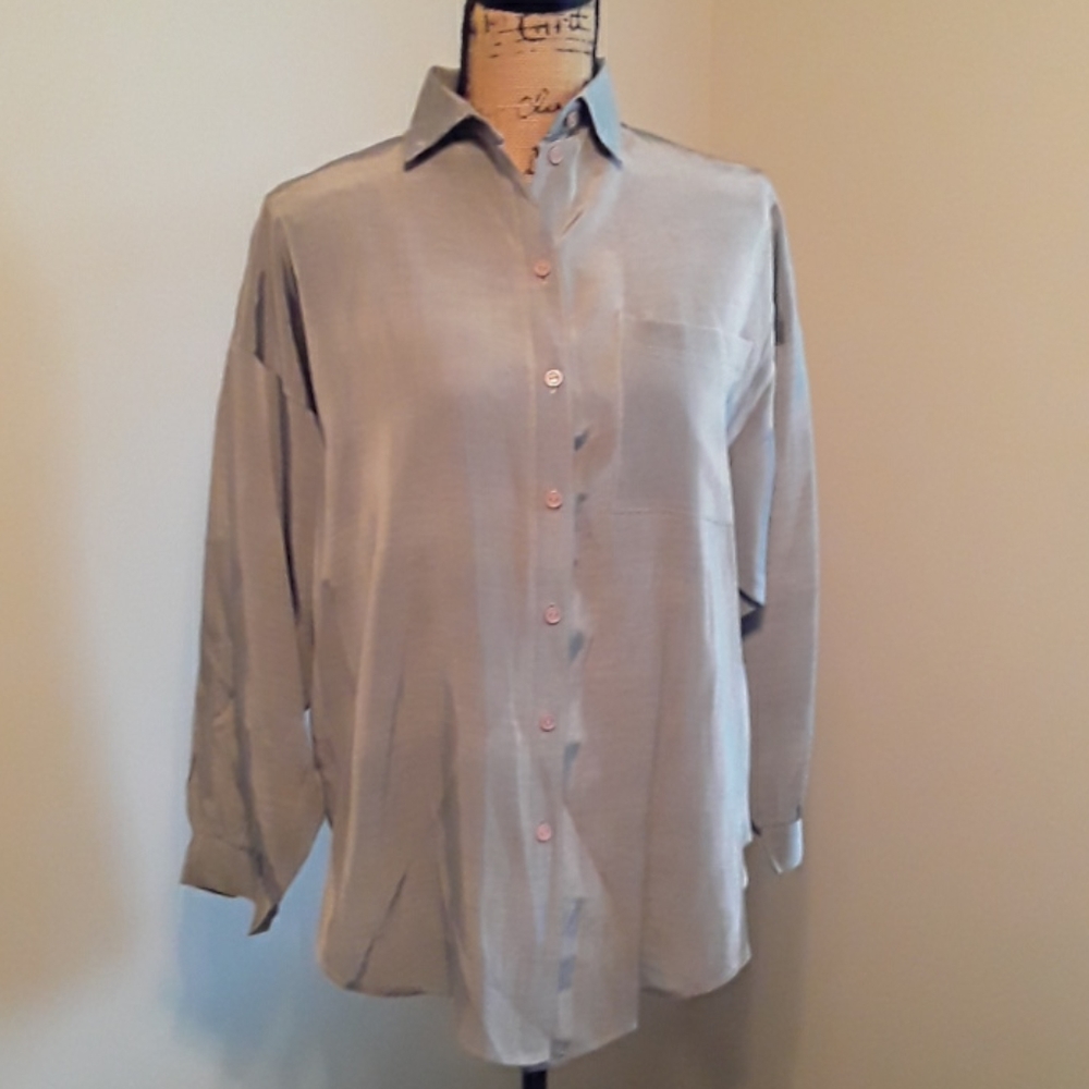 Silver dress shirt